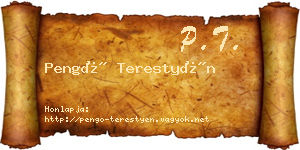 Pengő Terestyén névjegykártya